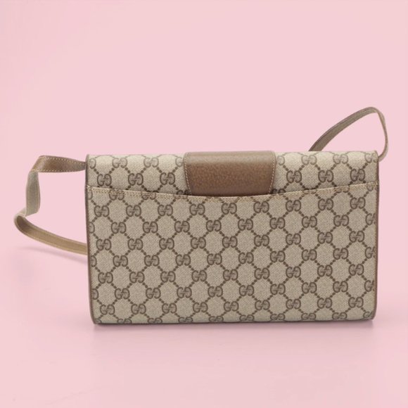 RARE Gucci Accessory Collection GG Supreme Monogram Flap Shoulder Bag - Picture 2 of 9